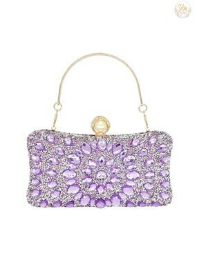 Rhinestone Crystal Evening Clutch Purse Sparkly Wedding Handbag